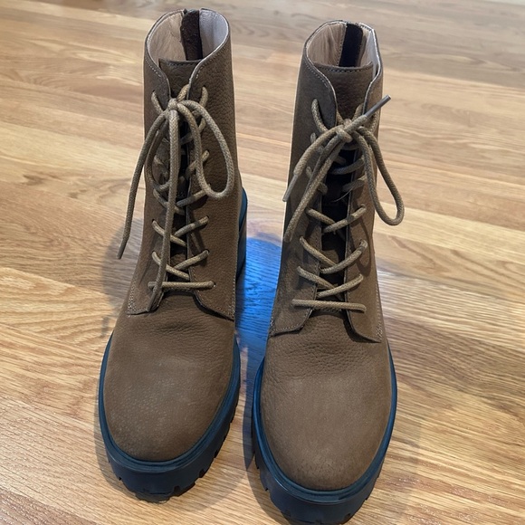 Madewell The Bradley Lace-Up Lugsole Boot Color Burled Wood Size 8 - Picture 6 of 16
